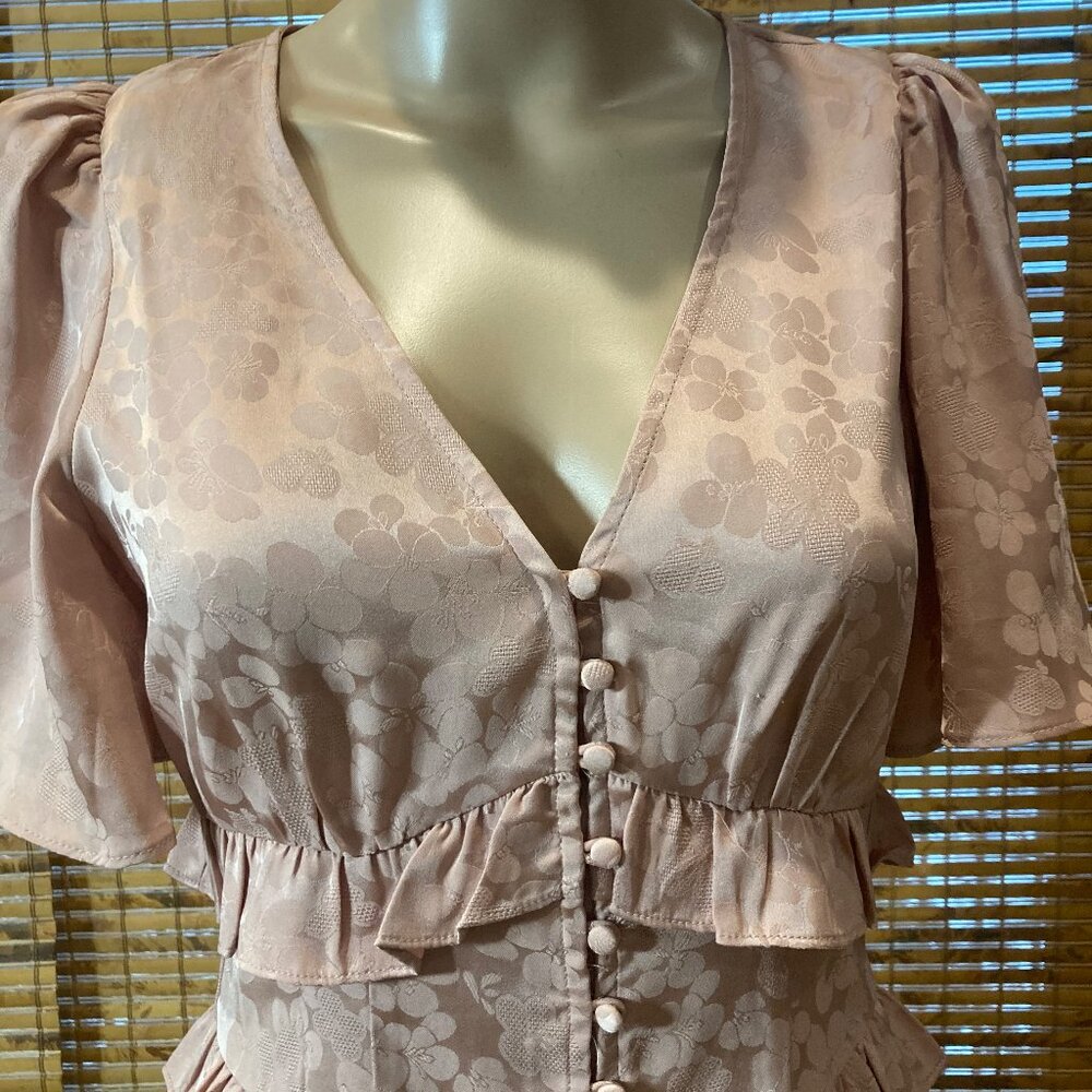 ASTR Button Down Blouse in Blush